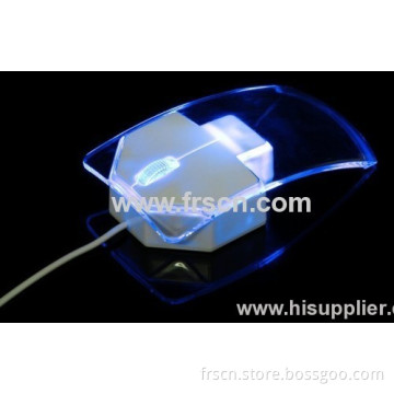 New Colored Novelty Arrow Shaped Led Optical Transparent Mouse 